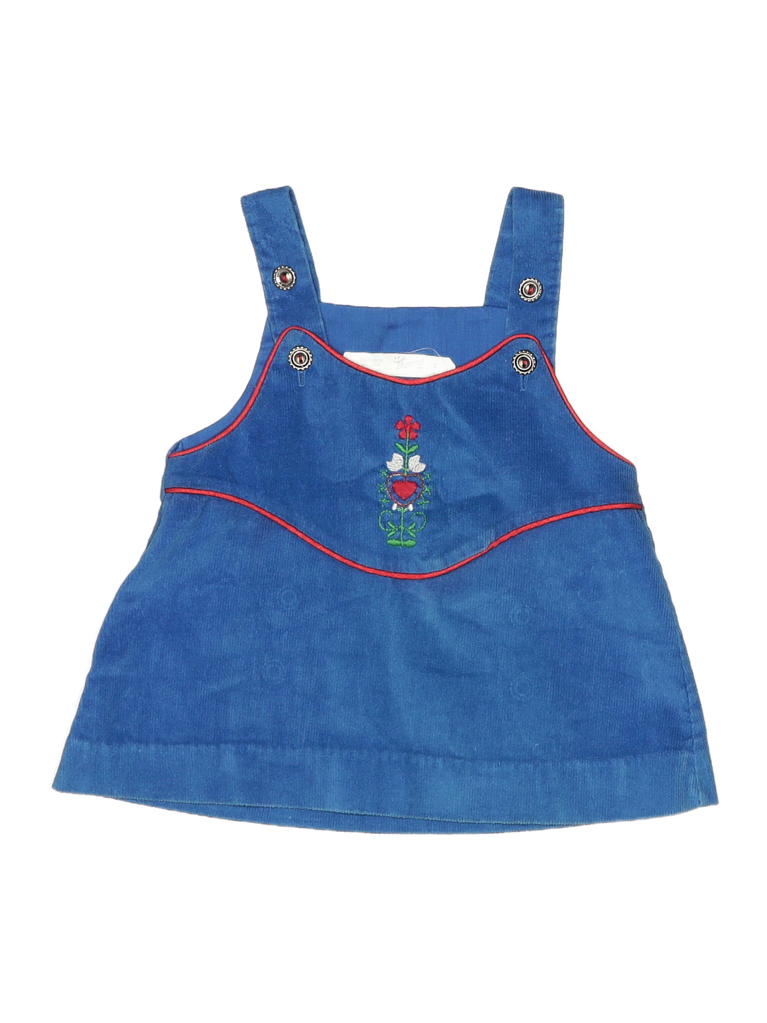 Thomas Solid Blue Overall Dress Size 2 20 off thredUP