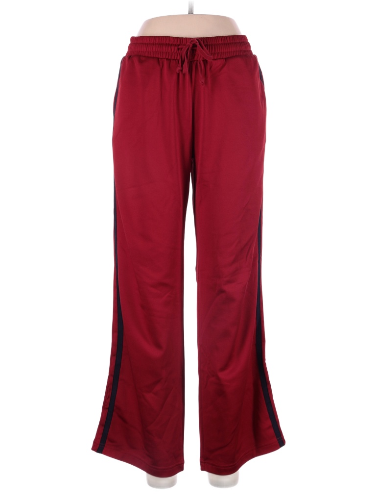 American Eagle Outfitters 100 Polyester Solid Maroon Red Active Pants