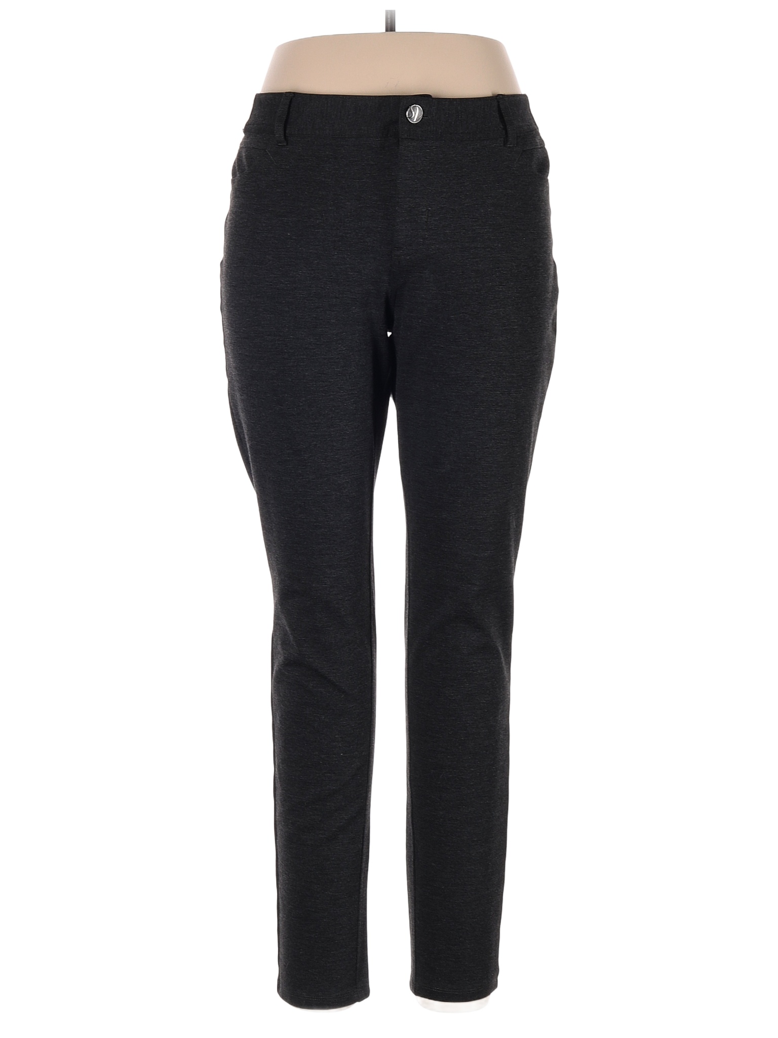 Simply Vera Vera Wang Solid Black Gray Casual Pants Size XL - 64% off ...