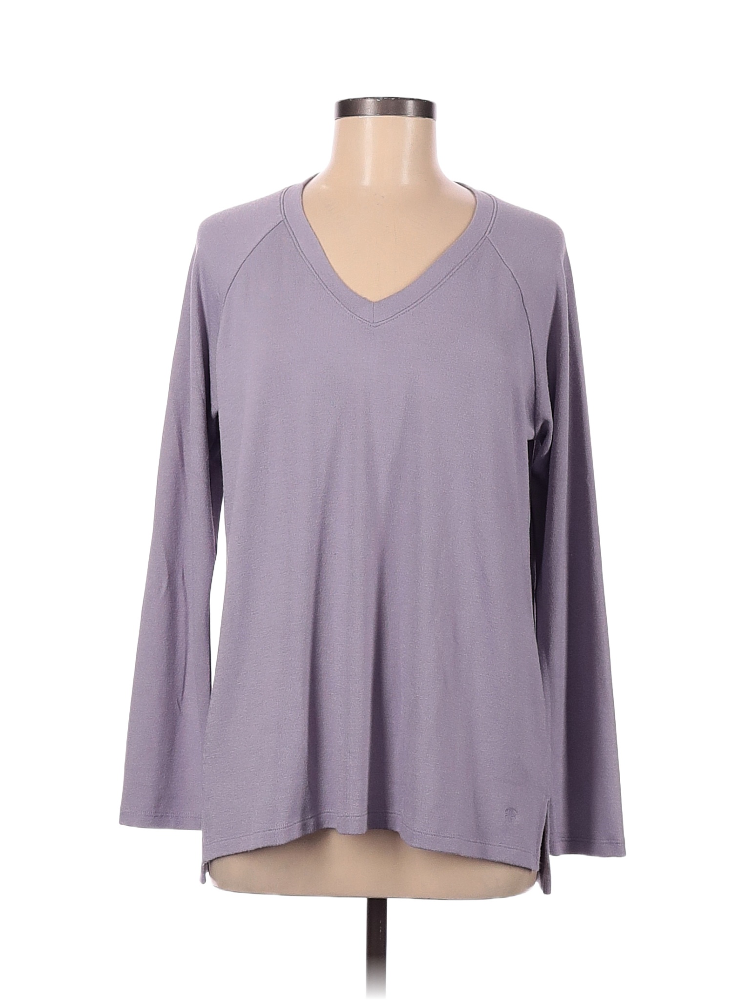 Banana Republic Color Block Solid Lavender Purple Long Sleeve T-Shirt ...