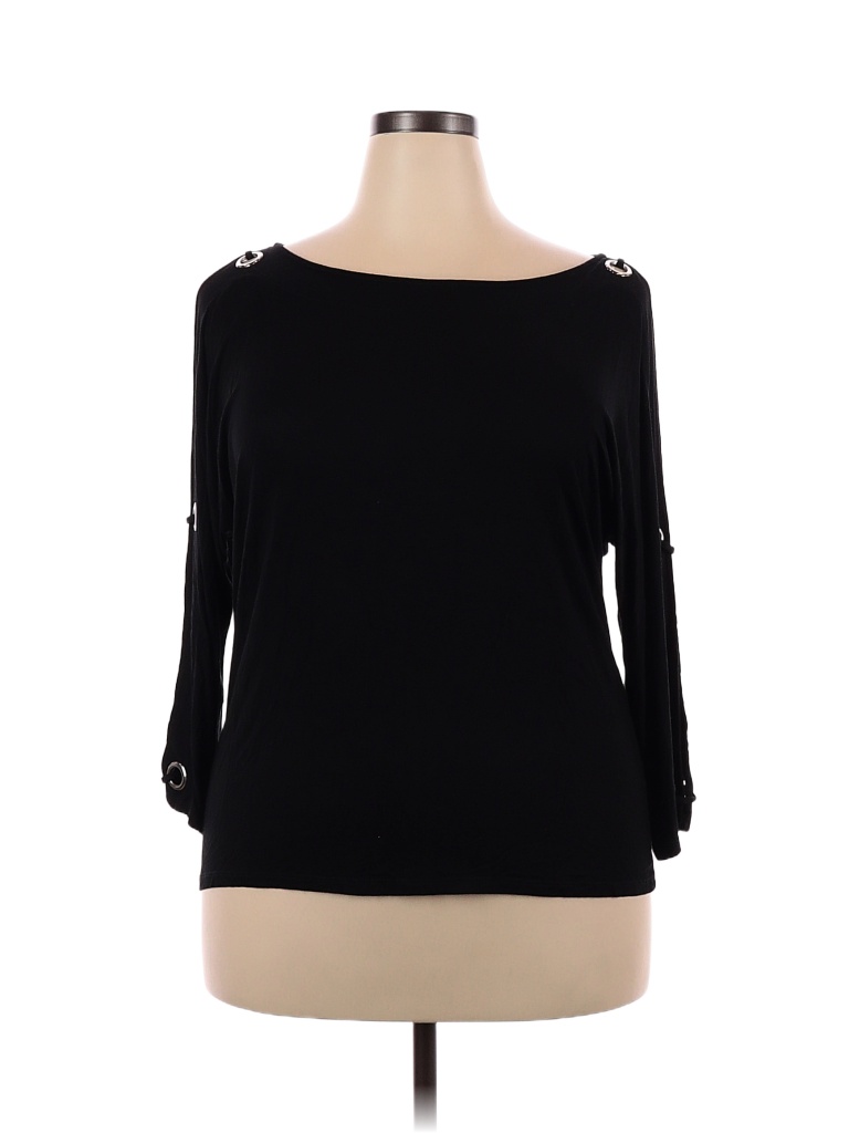 Spense Black Long Sleeve Blouse Size XL - photo 1