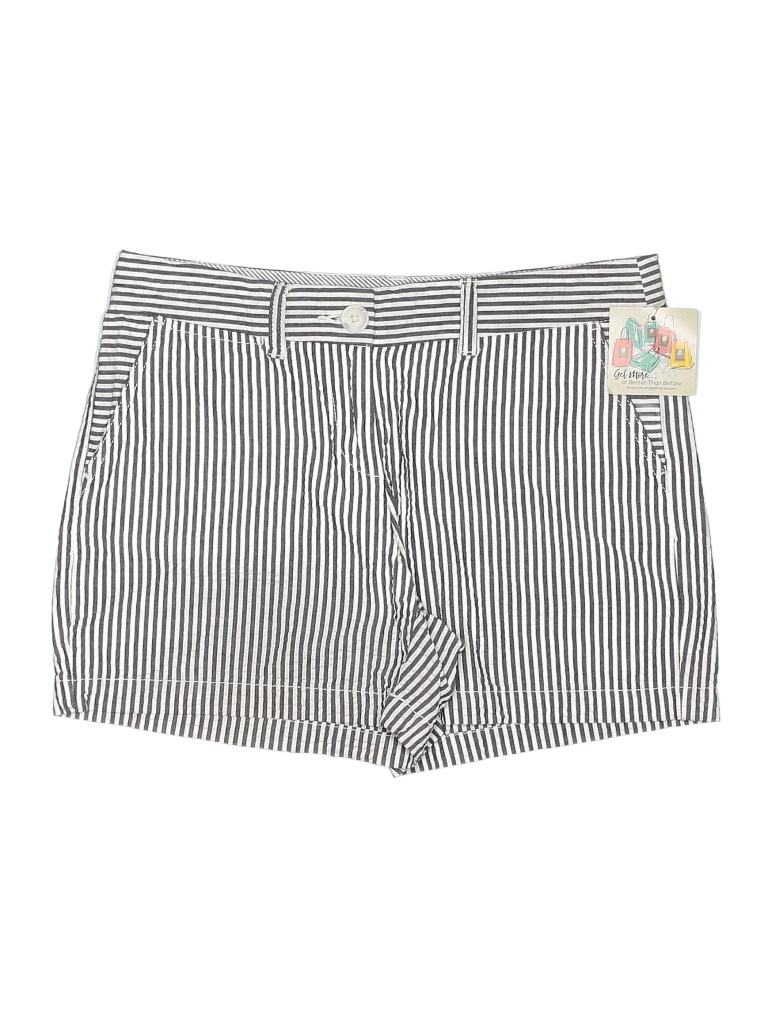 Crown & Ivy Stripes Colored Gray Khaki Shorts Size 4 - 71% off | thredUP