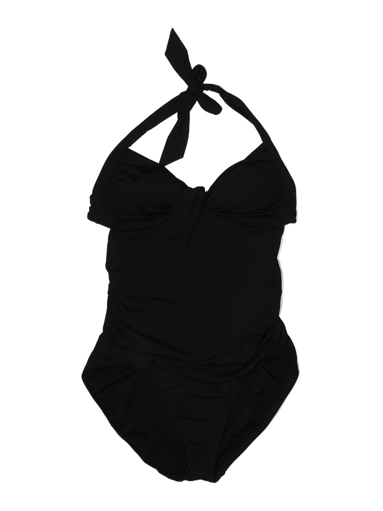 Lands' End Solid Black One Piece Swimsuit Size 6 - 74% off | thredUP