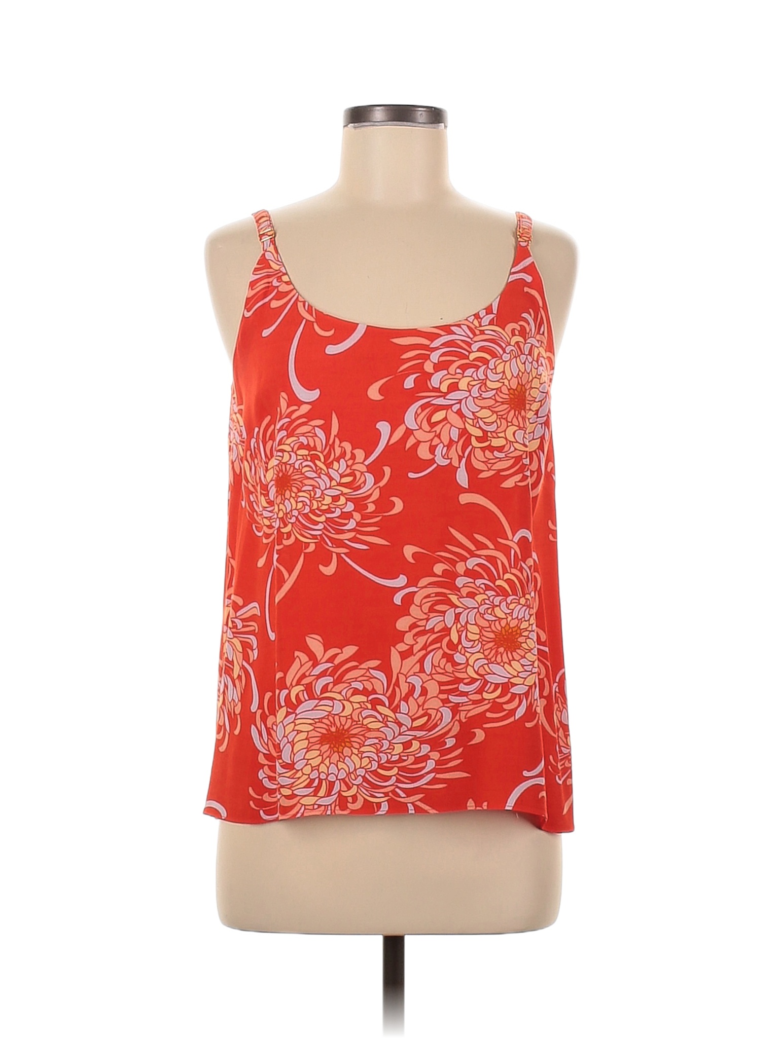 Cabi 100 Polyester Floral Red Sleeveless Blouse Size M 65 Off Thredup