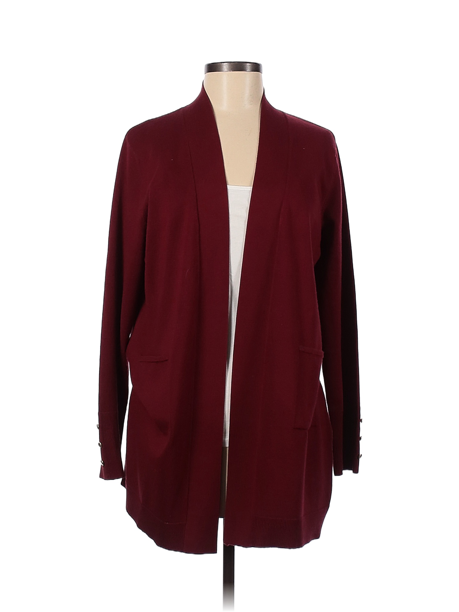 Appleseeds Solid Burgundy Cardigan Size M 56 off thredUP