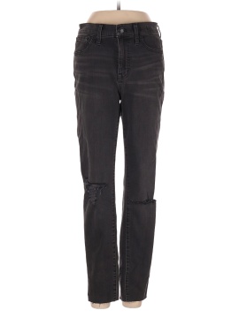 Madewell 9" Mid-Rise Skinny Jeans in Black Sea (view 1)