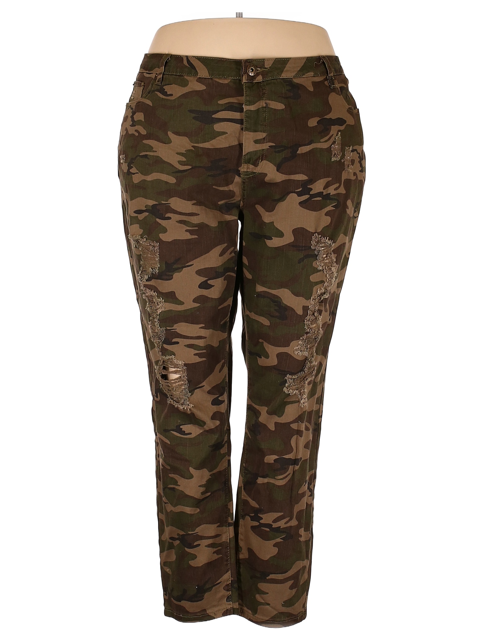 Ashley Stewart Camo Multi Color Green Jeans Size 26 (Plus) - 67% off ...