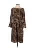 H&M 100% Polyester Animal Print Leopard Print Tortoise Brown Tan Casual Dress Size 0 - photo 1