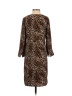 H&M 100% Polyester Animal Print Leopard Print Tortoise Brown Tan Casual Dress Size 0 - photo 2