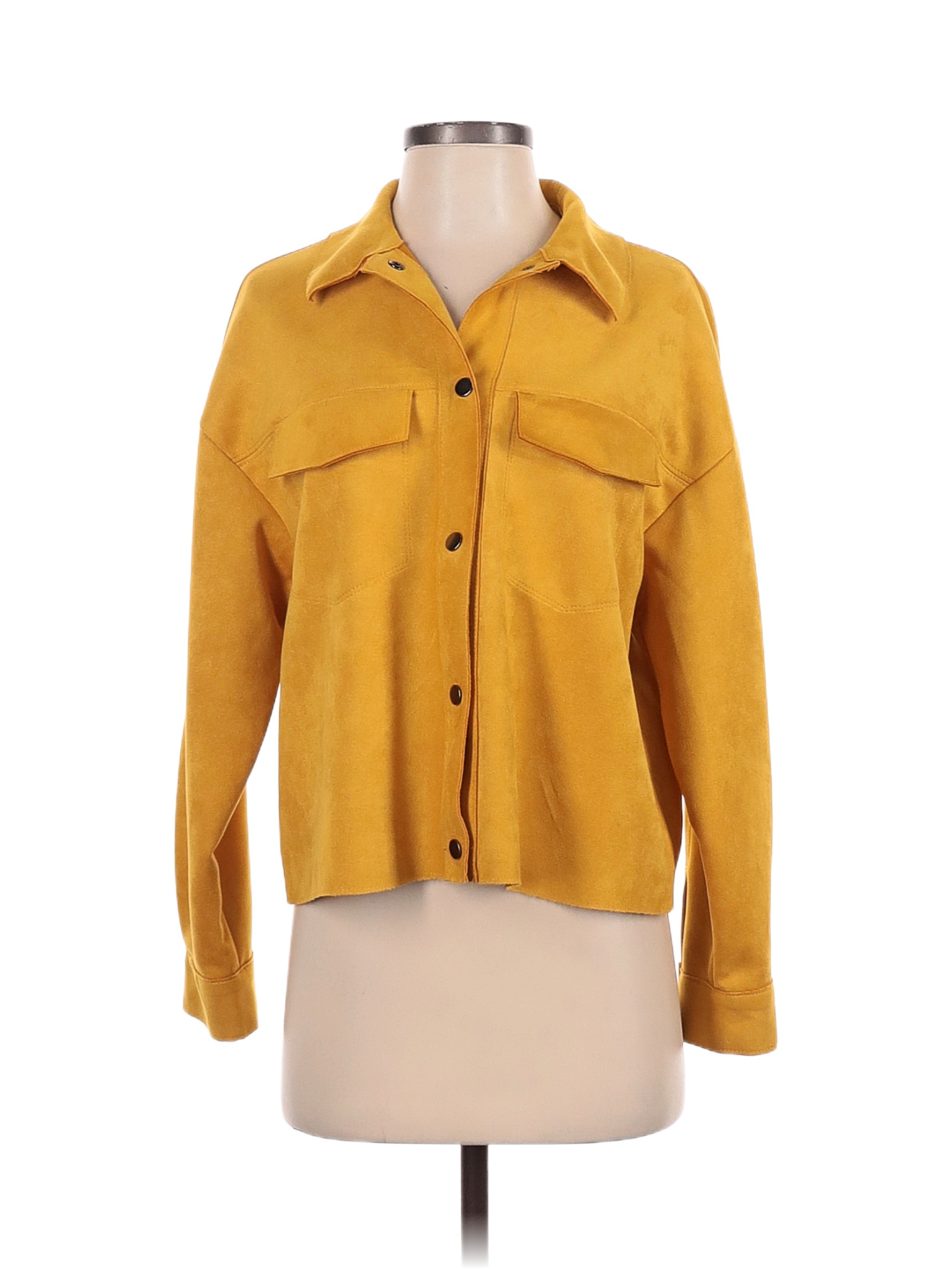 Zara Solid Colored Orange Jacket Size XS 61 off thredUP