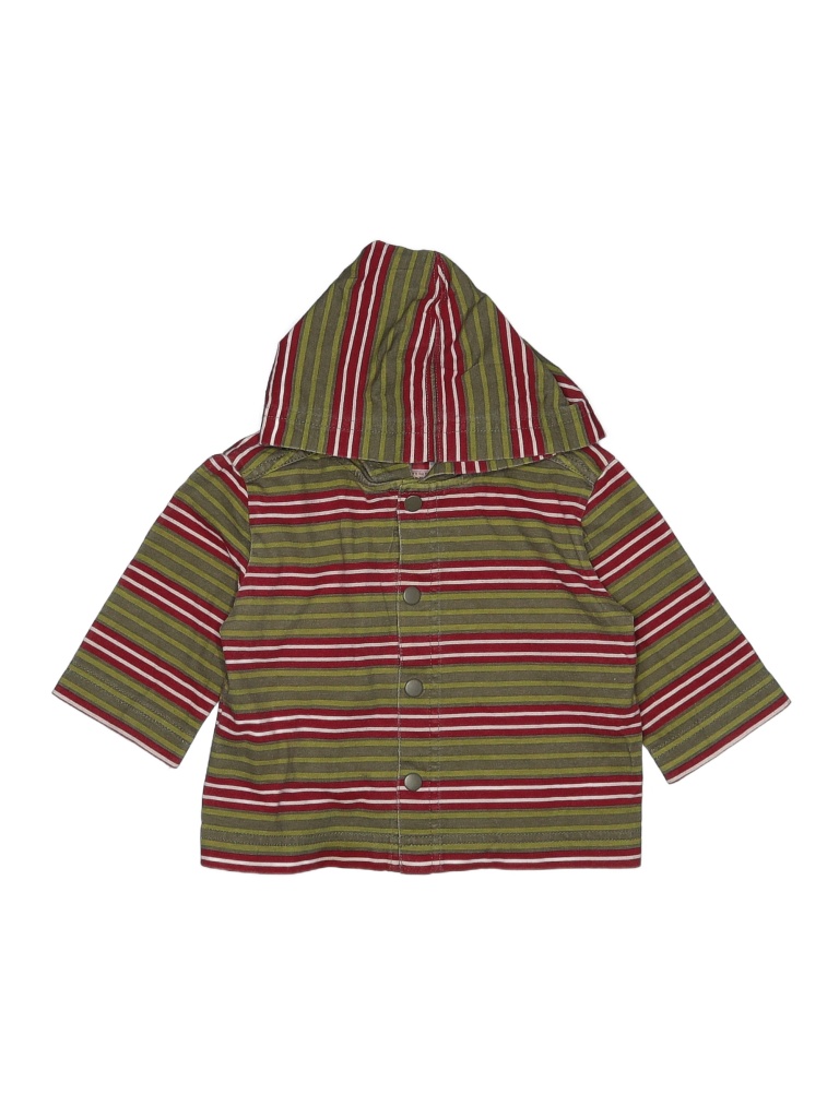 Tea 100% Cotton Stripes Green Jacket Size 3-6 mo - photo 1