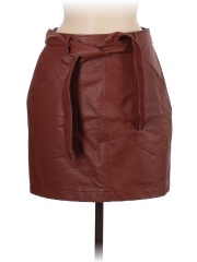 Shinestar Faux Leather Skirt