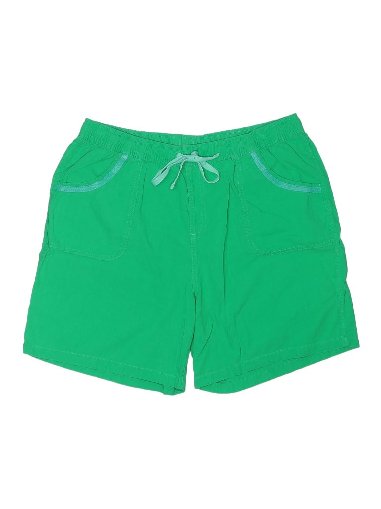 Laura Scott 100% Cotton Solid Colored Green Shorts Size L - 38% off ...