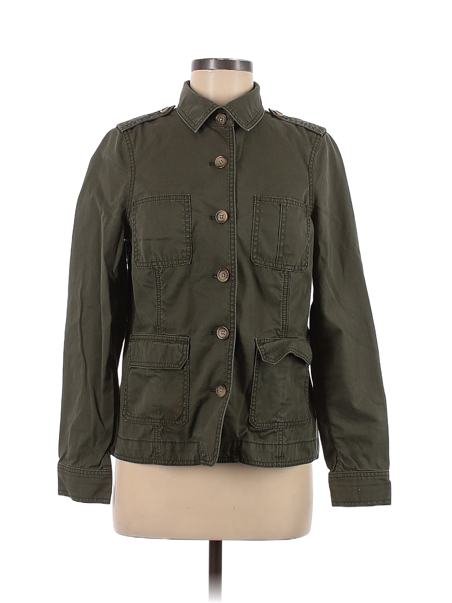 Lands' End Solid Colored Green Jacket Size 6 (Tall) 81 off thredUP