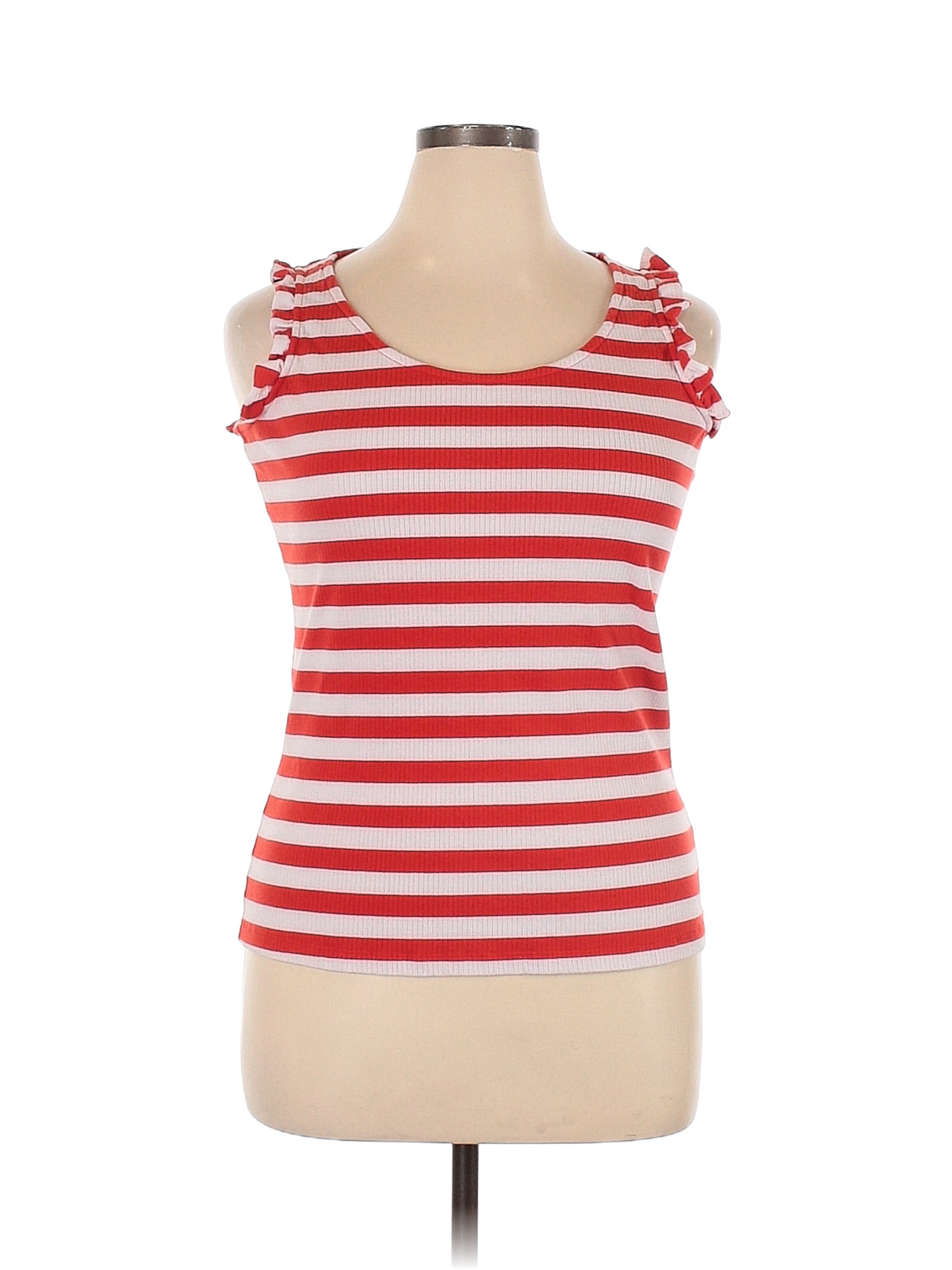 Crown & Ivy Stripes Red Tank Top Size XL - 72% off | thredUP