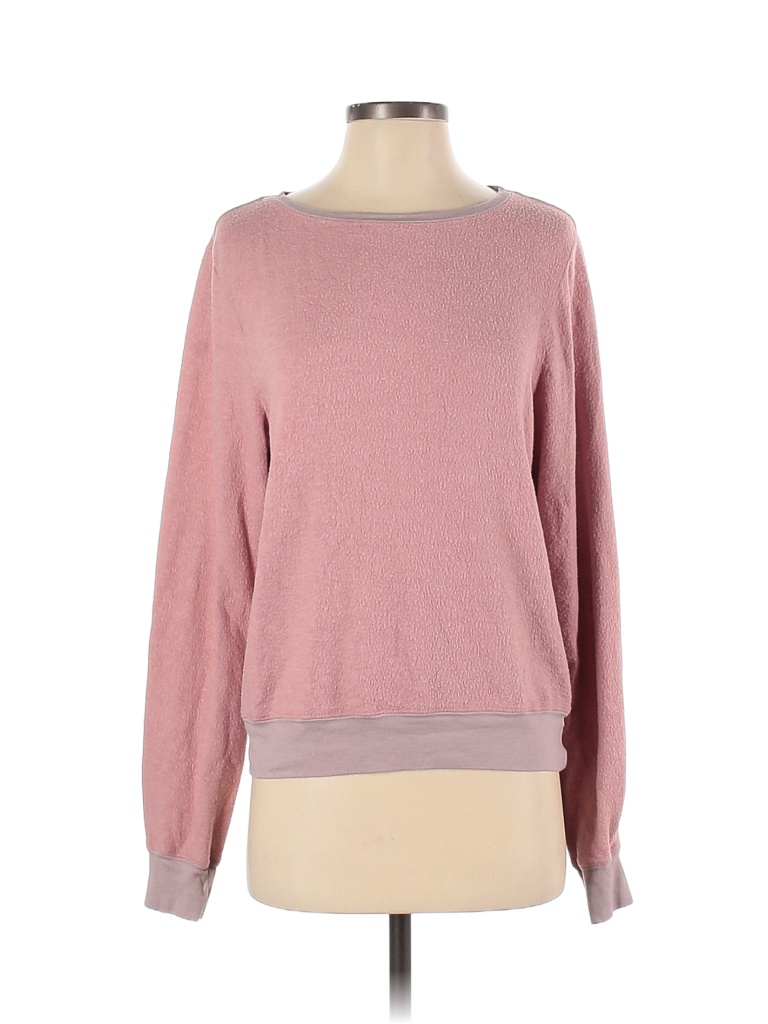 Wildfox Color Block Solid Colored Pink Sweatshirt Size XS - photo 1