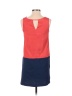 Monteau 100% Polyester Color Block Red Casual Dress Size S - photo 2