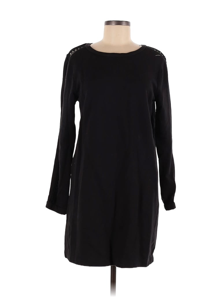Ann Taylor LOFT 100% Cotton Black Casual Dress Size M - photo 1