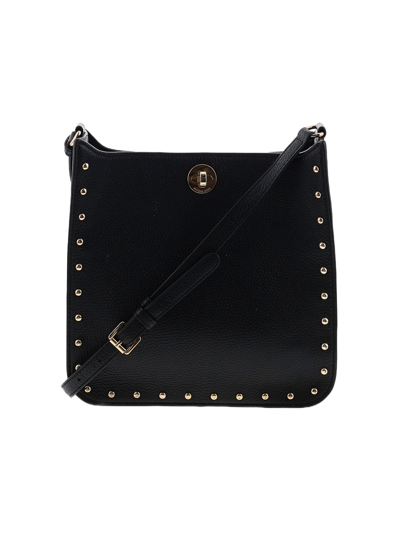 MICHAEL Michael Kors 100 Leather Solid Black Leather Crossbody Bag One