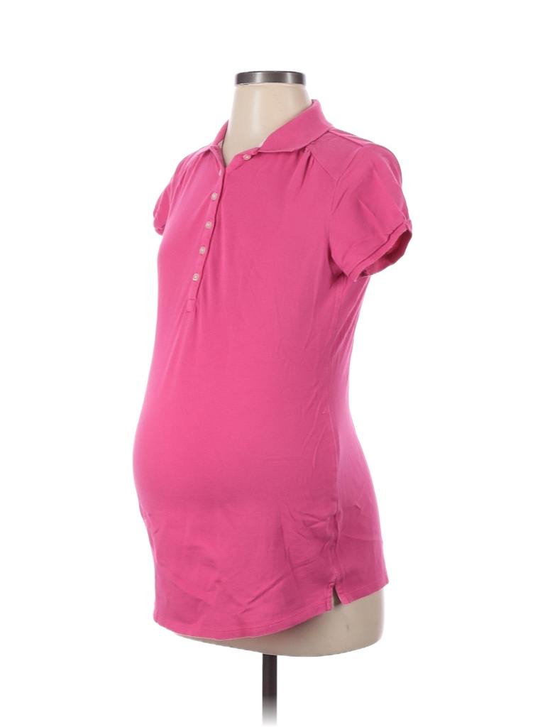 A Pea in the Pod Colored Pink Short Sleeve Polo Size S (Maternity) - photo 1
