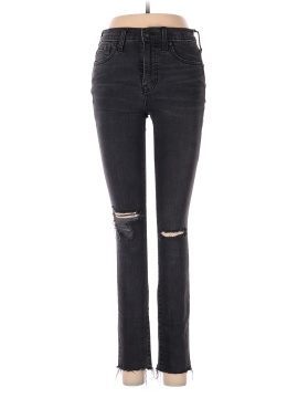 Madewell 9" Mid-Rise Skinny Jeans in Black Sea (view 1)