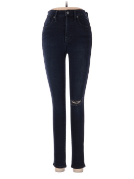 Madewell 10" High-Rise Skinny Jeans in Macalester Wash: Knee-Rip Edition (view 1)