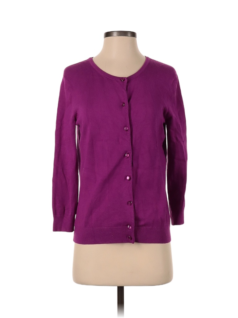 Cable & Gauge Color Block Solid Purple Cardigan Size S 54 off thredUP