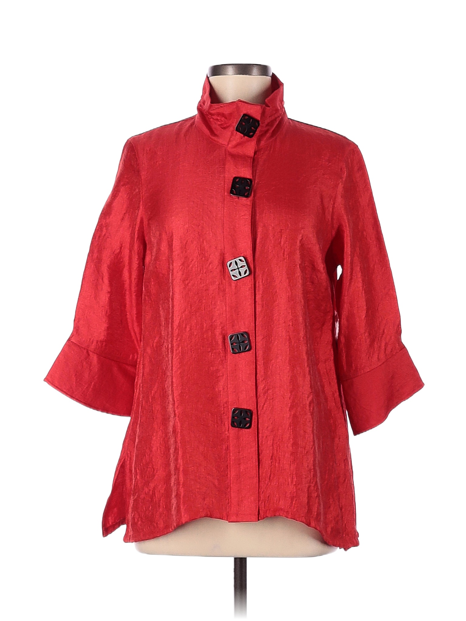 Ali Miles Solid Colored Red Jacket Size M (Petite) - 64% off | thredUP