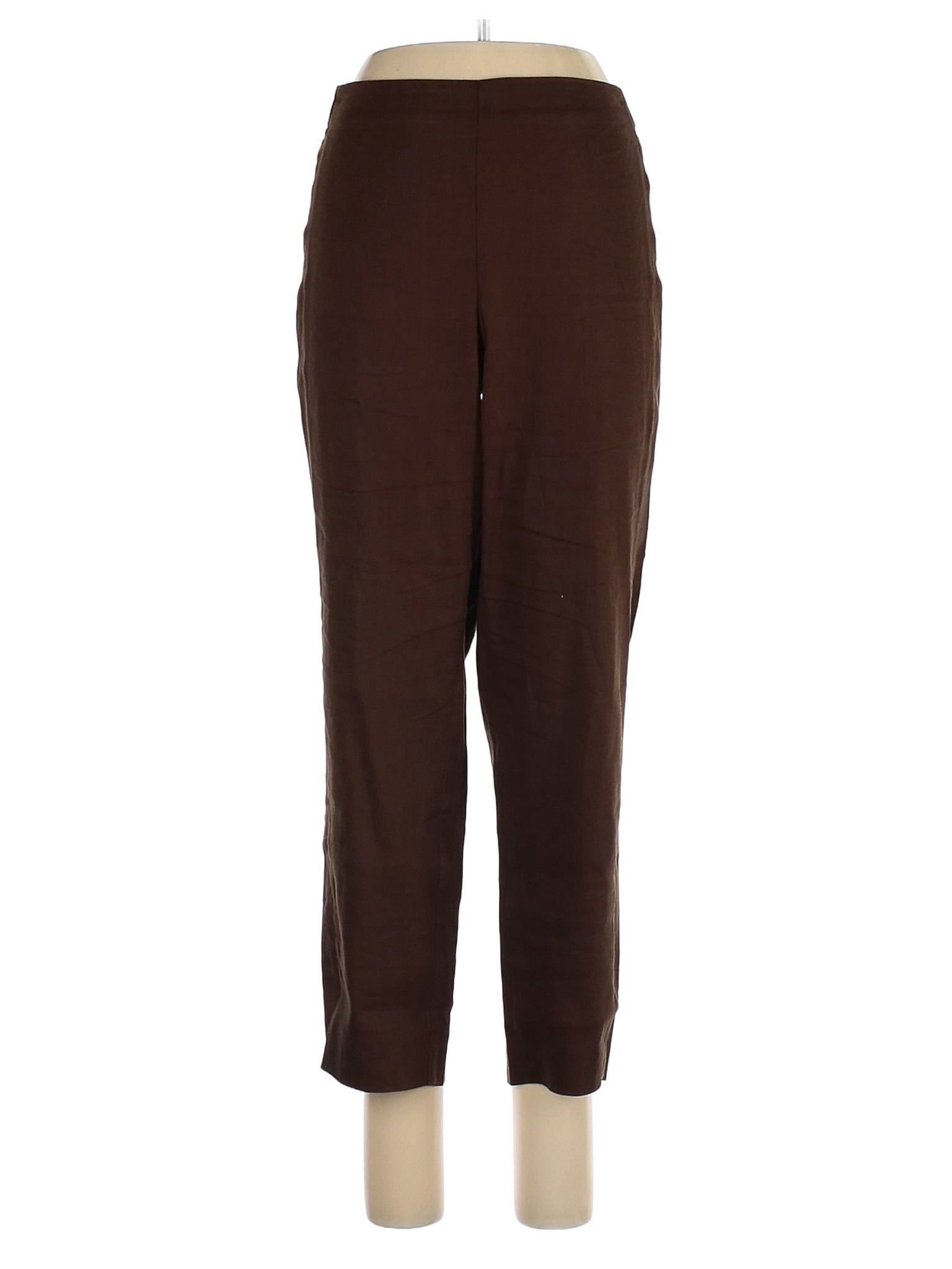 J.Jill Polka Dots Colored Brown Linen Pants Size M 76 off thredUP