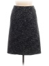 Ann Taylor Tweed Jacquard Marled Chevron-herringbone Gray Black Casual Skirt Size 10 - photo 1