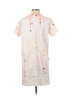 Old Navy 100% Cotton Acid Wash Print Paint Splatter Print Tie-dye Ivory White Casual Dress Size XS - photo 2