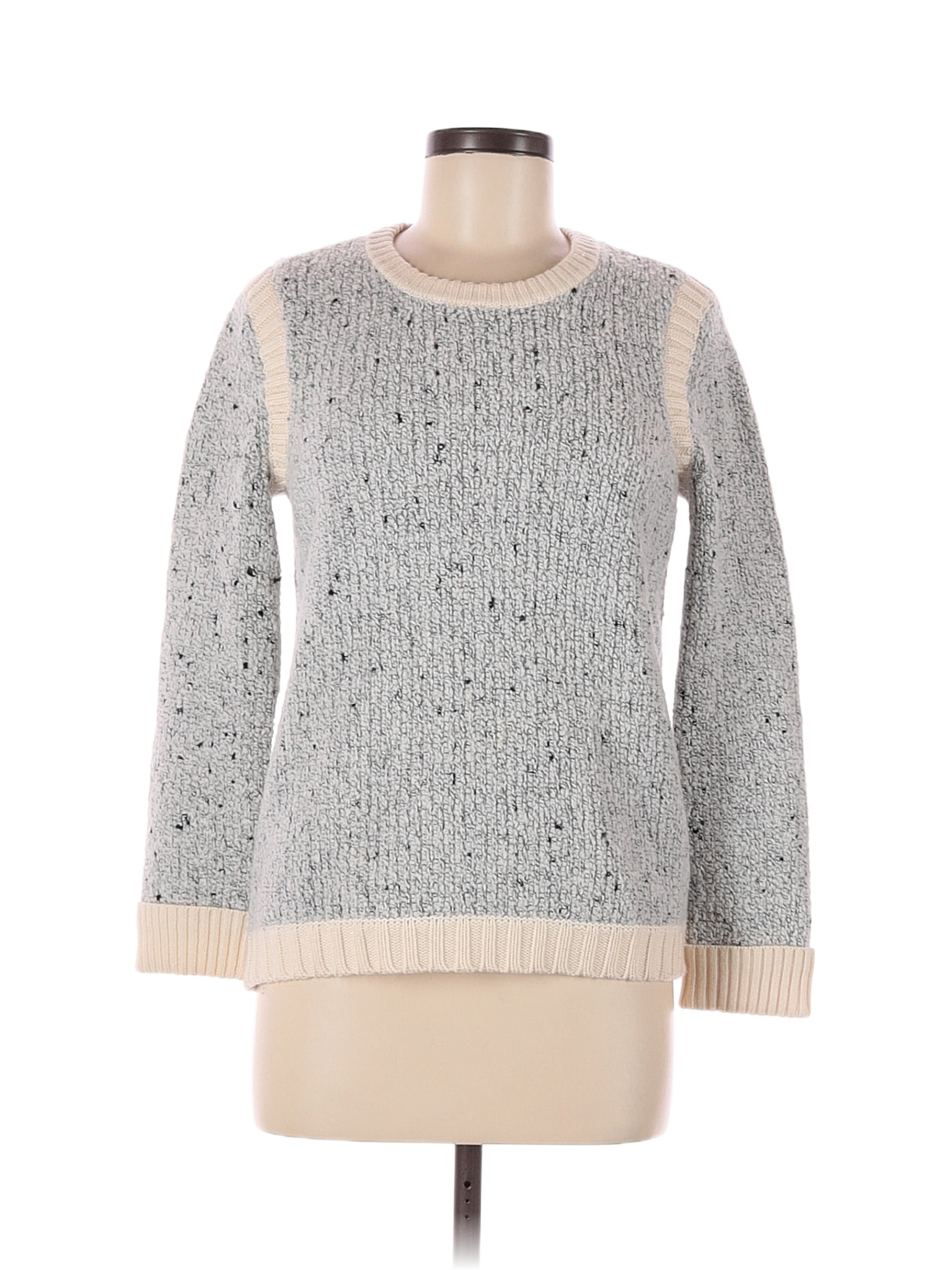 Rag And Bone Color Block Marled Gray Wool Pullover Sweater Size M 81 Off Thredup