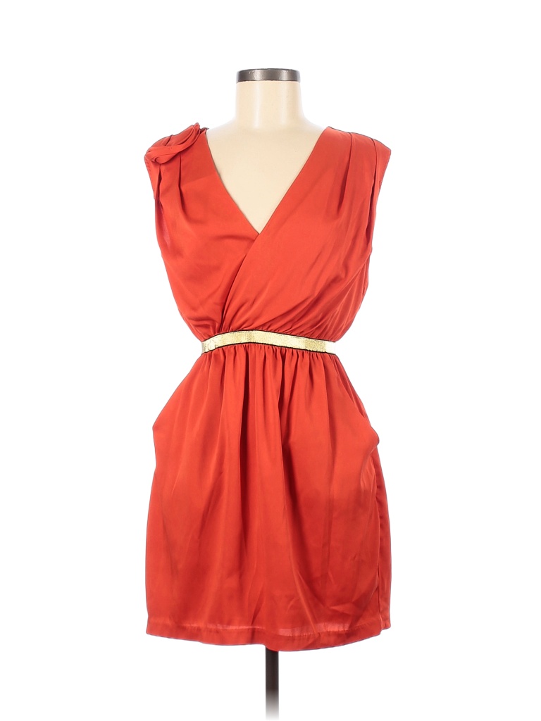 XOXO Solid Orange Casual Dress Size M - photo 1