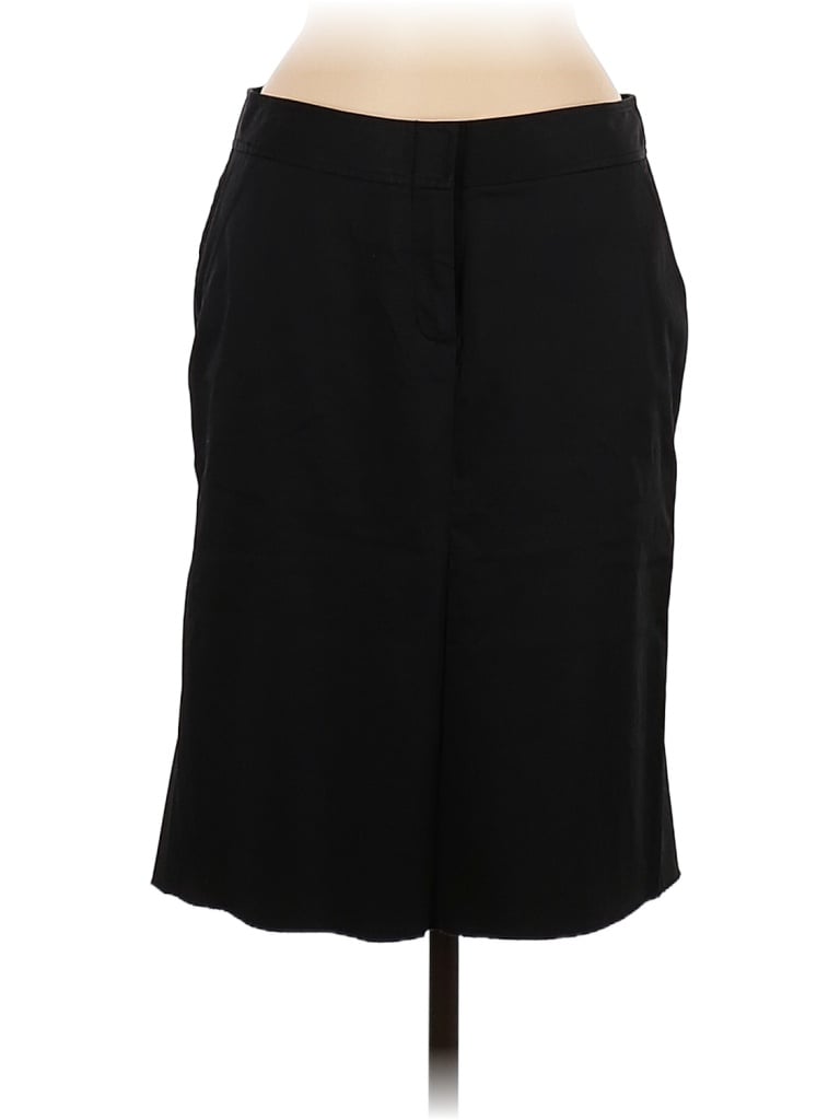 BCBGMAXAZRIA Solid Black Casual Skirt Size 6 - photo 1