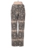 DG^2 by Diane Gilman Animal Print Chevron-herringbone Gold Jeans Size 2 (petite) - photo 2
