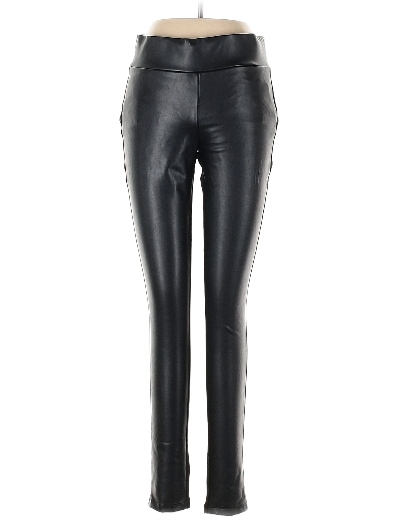 Not Your Daughter's Jeans Solid Black Faux Leather Pants Size 4 - 79%