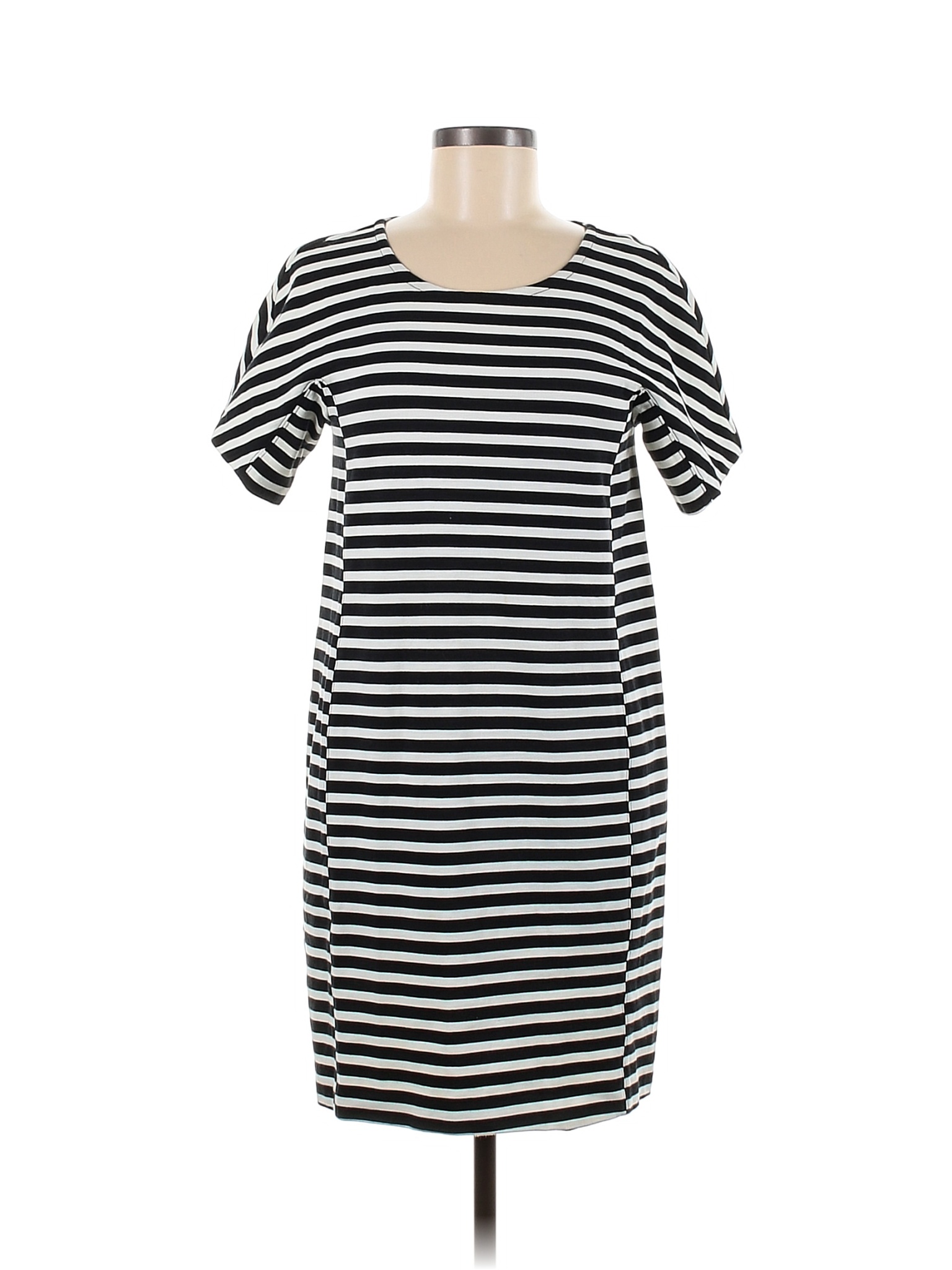 J.Crew Stripes Multi Color Black Casual Dress Size M 88 off thredUP