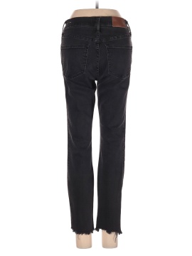 Madewell Petite 9" Mid-Rise Skinny Jeans in Berkeley Black: Button-Through Edition (view 2)