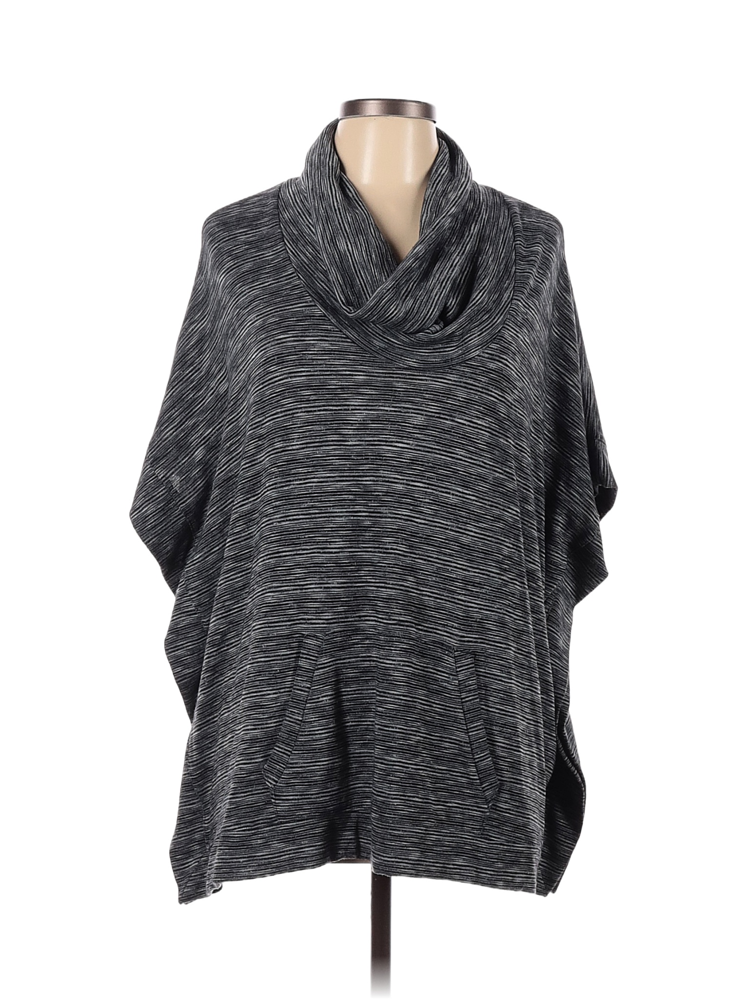 Ann Taylor LOFT Outlet Marled Gray Poncho Size L - 74% off | thredUP