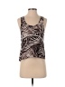 Wish 100% Viscose Brown Black Sleeveless Blouse Size XS - photo 1