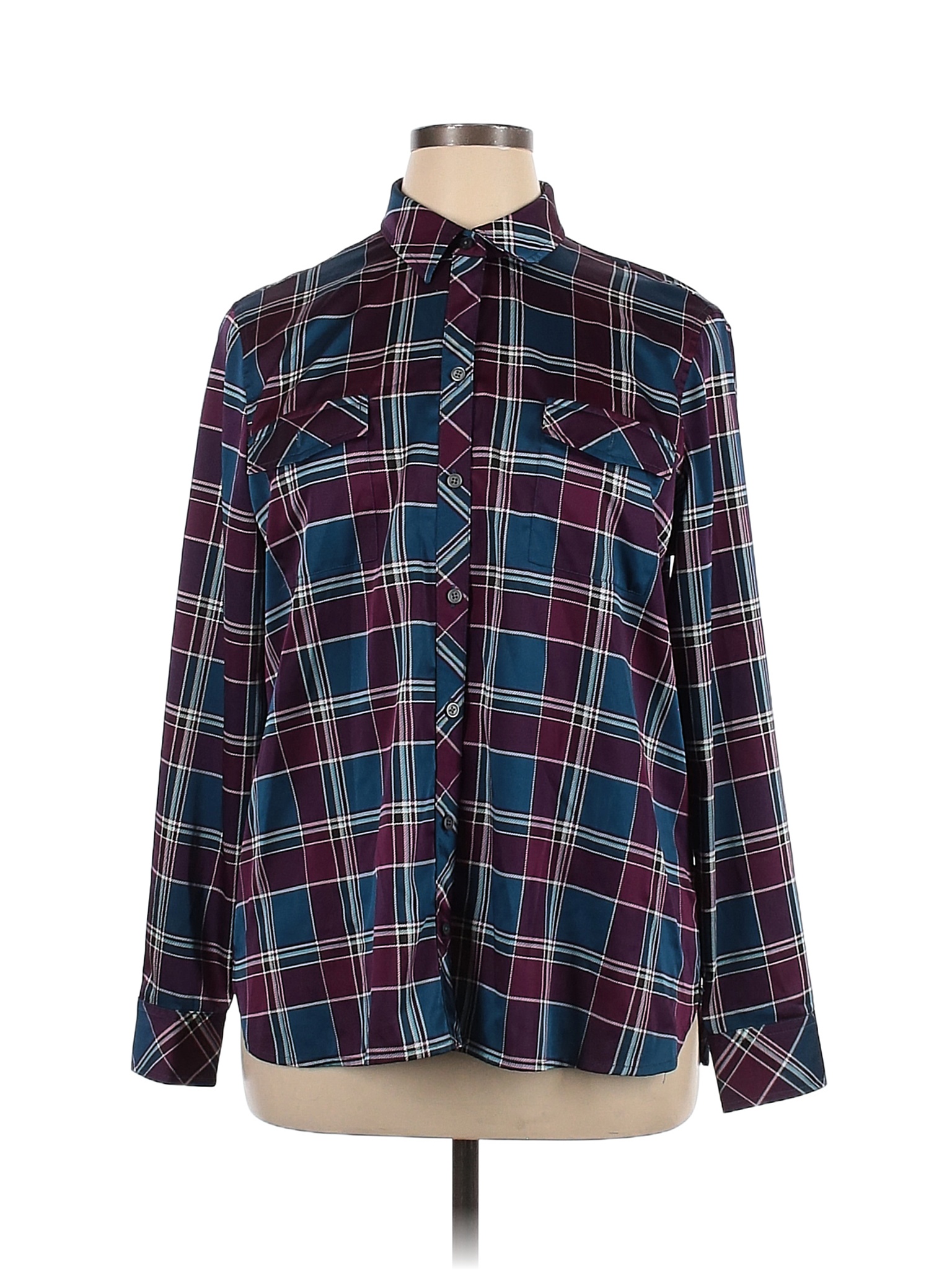 Street One Purple Plaid Blouse main image 0