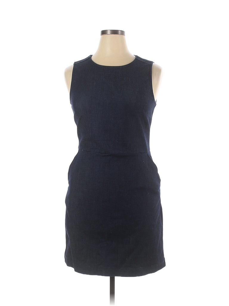 Banana Republic Factory Store Solid Navy Blue Casual Dress Size 14 - 73 ...