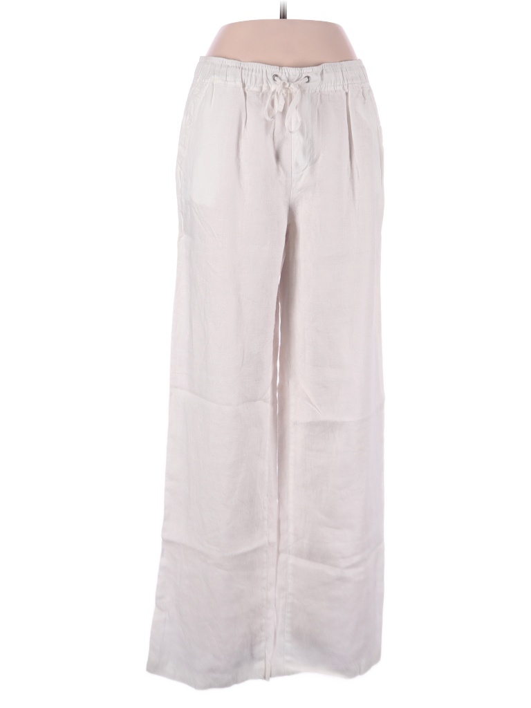 St. Tropez West 100% Linen Solid White Linen Pants Size M - 70% off ...