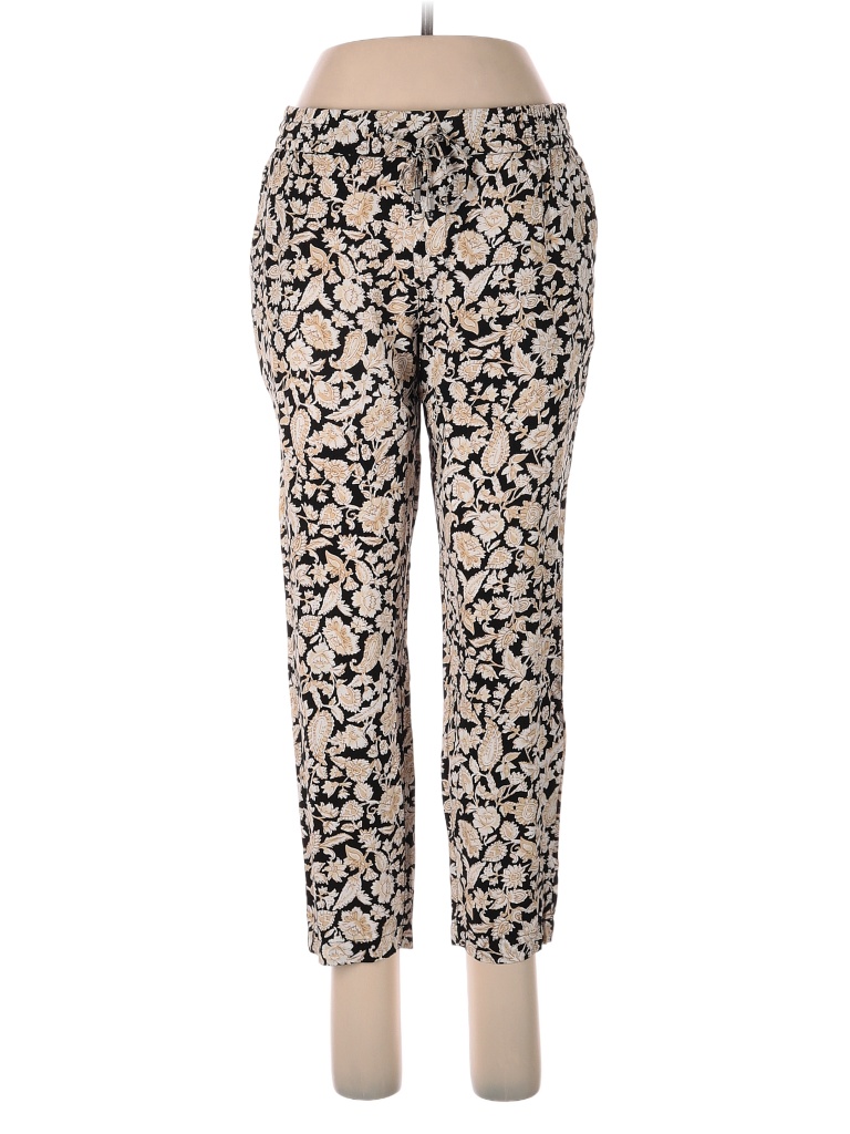 Old Navy 100 Viscose Animal Print Leopard Print Multi Color Black