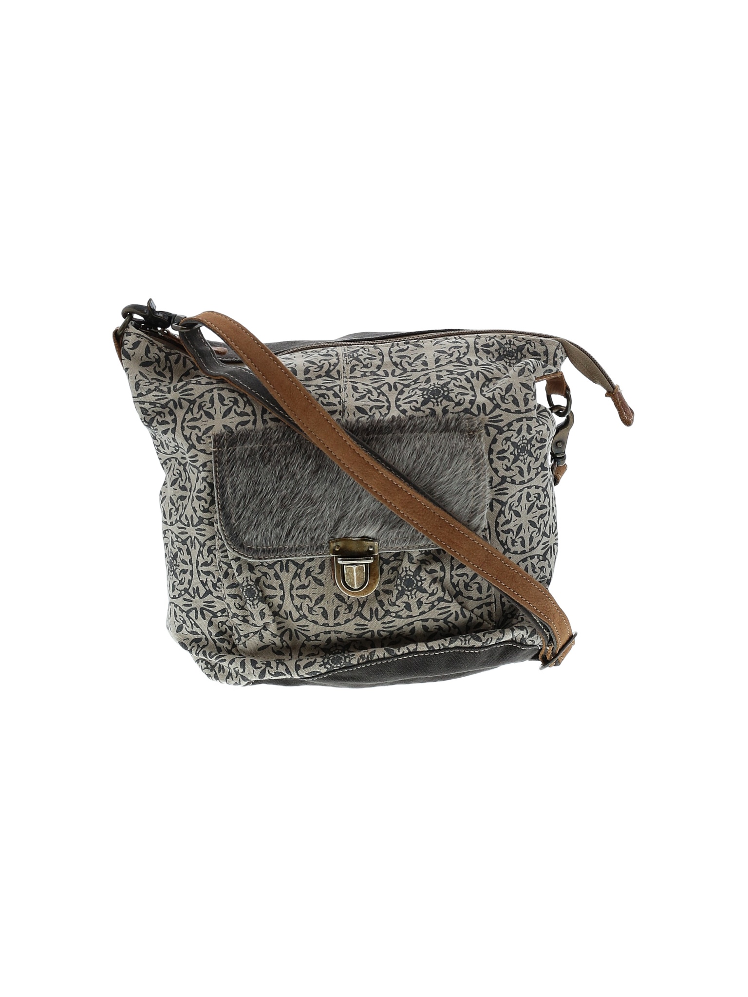 Myra Bag Animal Print Color Block Leopard Print Multi Color Gray ...