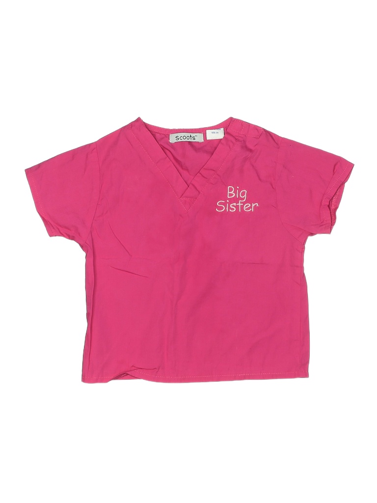 Scoots 100% Cotton Pink Short Sleeve Blouse Size 2T - photo 1