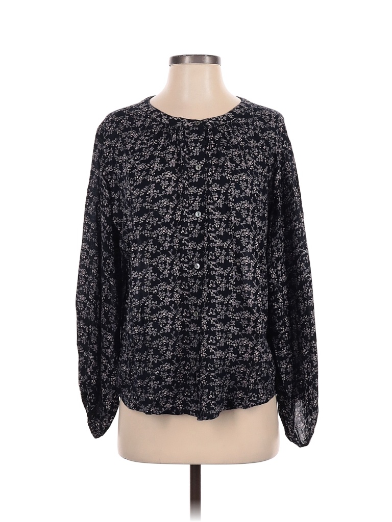 Robe Marks And Spencer Violet Géométrique – Taille 6, Viscose, Ligne A, Manches Longues