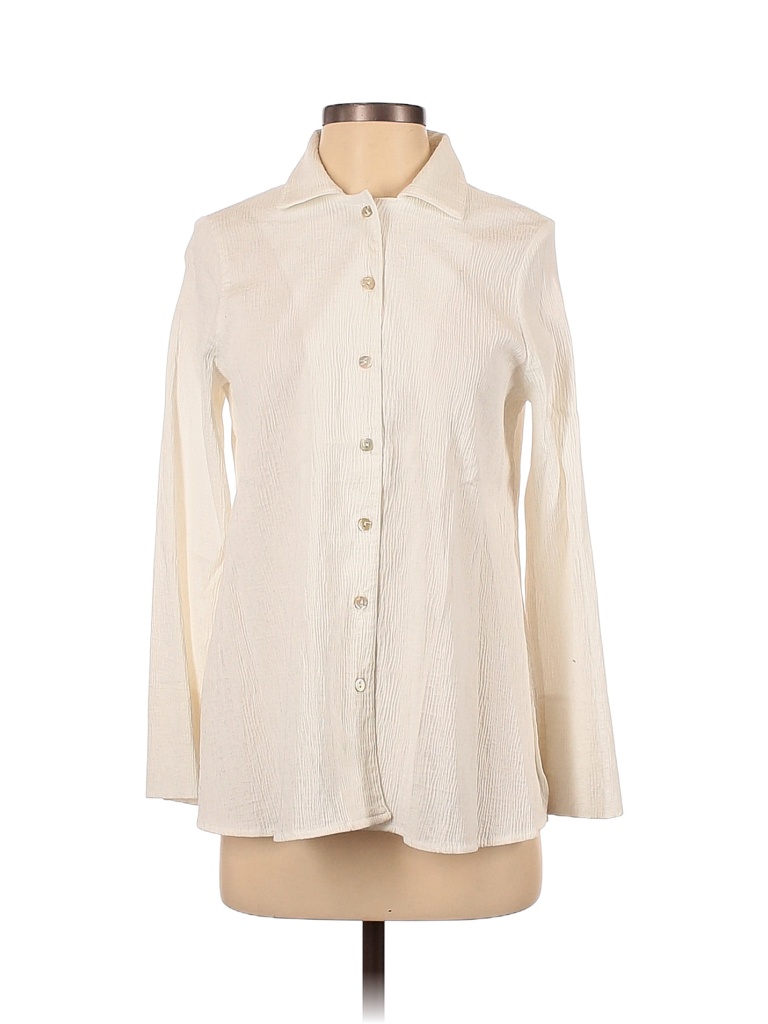 Marla Wynne Colored White Long Sleeve Button-Down Shirt Size XS - 68% ...