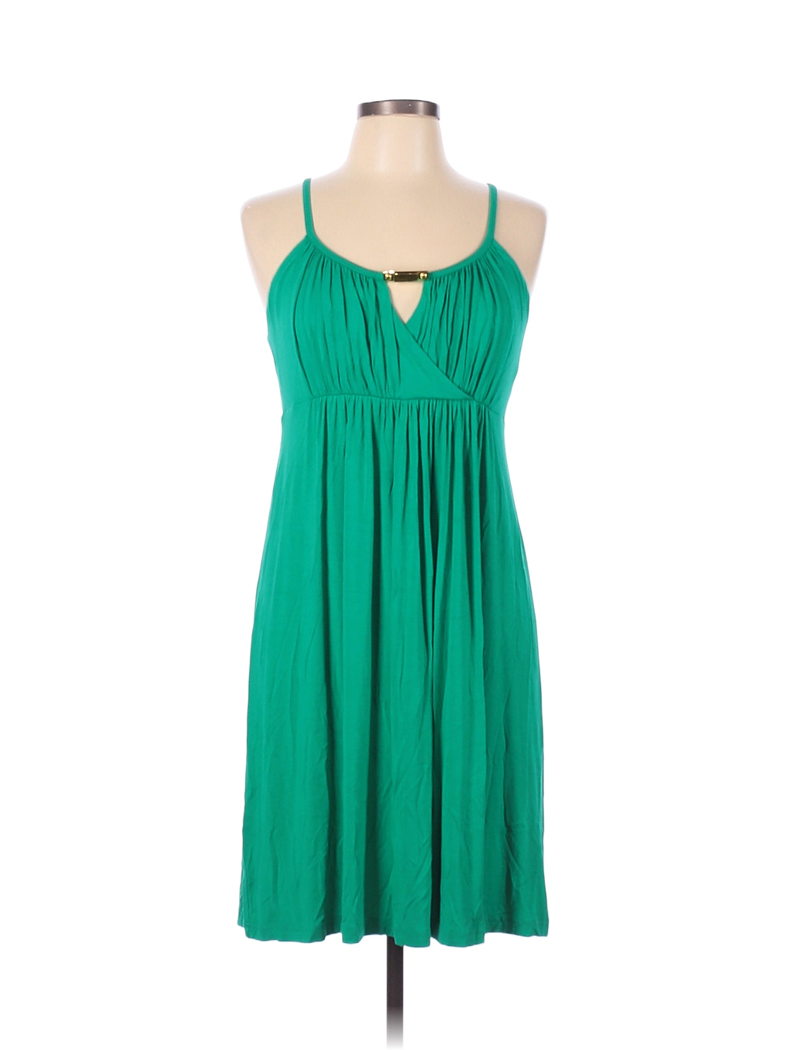 Calvin Klein Solid Colored Green Casual Dress Size 10 75 off thredUP