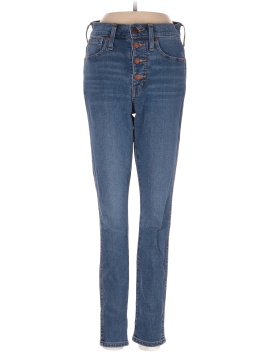Madewell Petite 10" High-Rise Skinny Jeans in Dewitt Wash: Button-Front TENCEL&trade; Denim Edition (view 1)